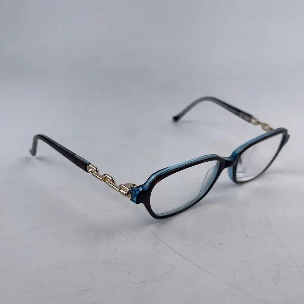 Tura R577 TOR Women's Eyeglasses Frame Black Blue‎ Plastic Full Rim 50-15-135mm